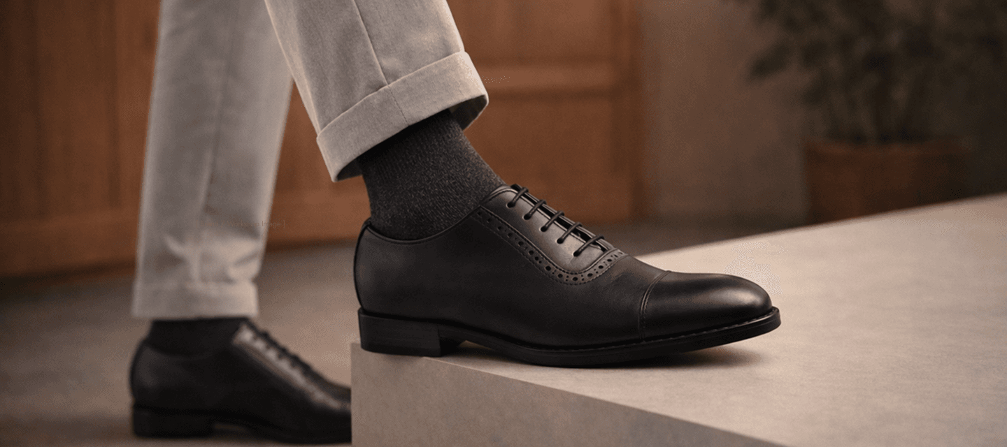 LeatherGear handcrafted shoes on feet