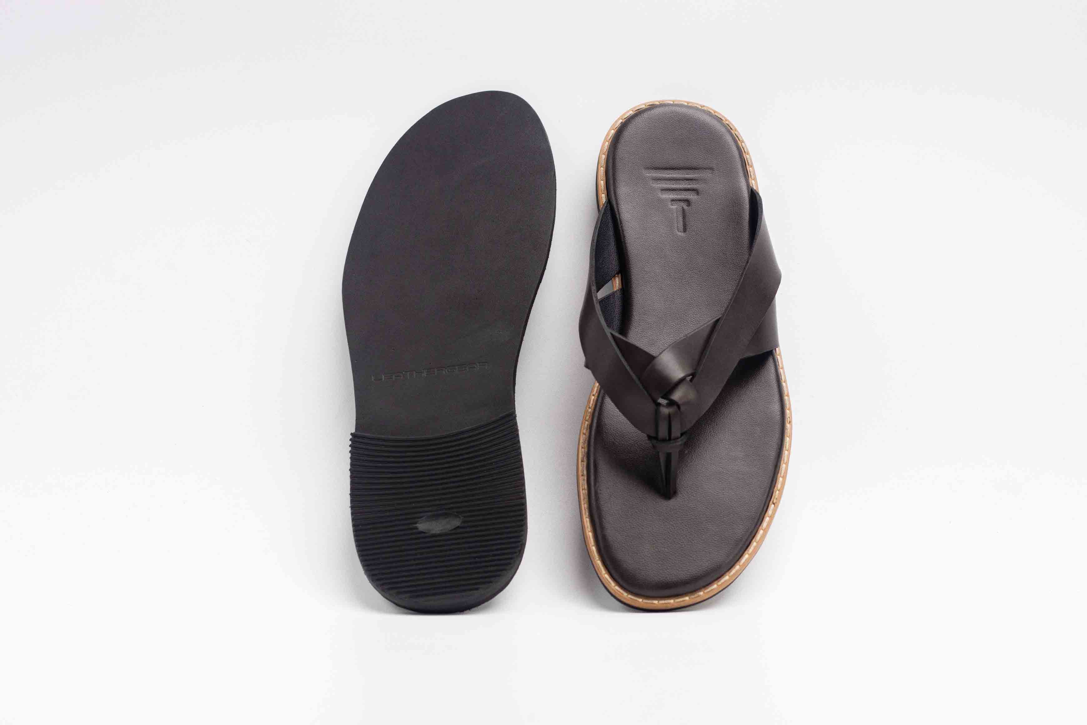 Thonged Slide · Brown